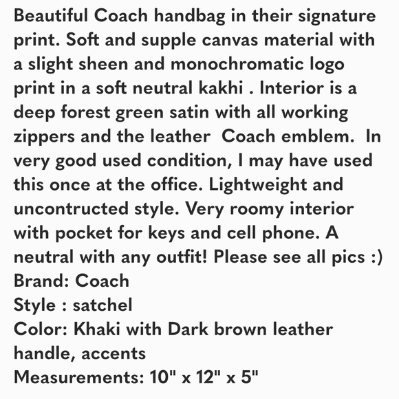 Coach handbag signature print - Picture 11 of 11